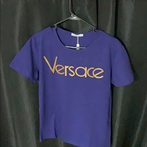 Men’s DarkBlue/Gold Versace Collection T-shirt